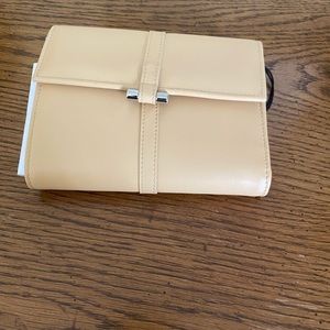 NWOT Furla butter yellow leather wallet